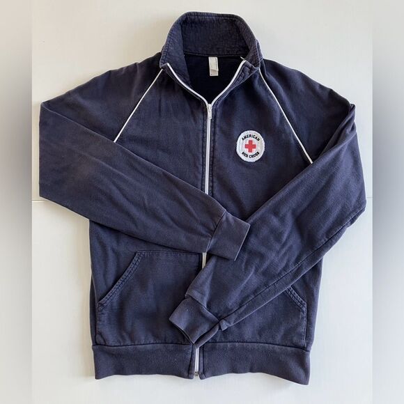 American Apparel Y2K Red Cross Track Sweater* - Picture 2 of 10